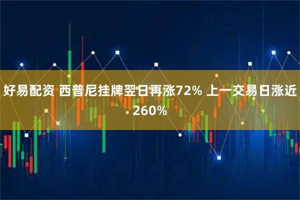 好易配资 西普尼挂牌翌日再涨72% 上一交易日涨近260%