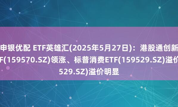 申银优配 ETF英雄汇(2025年5月27日)：港股通创新药ETF(159570.SZ)领涨、标普消费ETF(159529.SZ)溢价明显