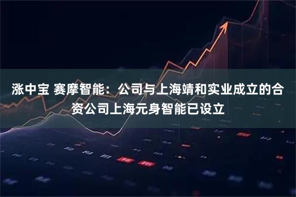 涨中宝 赛摩智能：公司与上海靖和实业成立的合资公司上海元身智能已设立